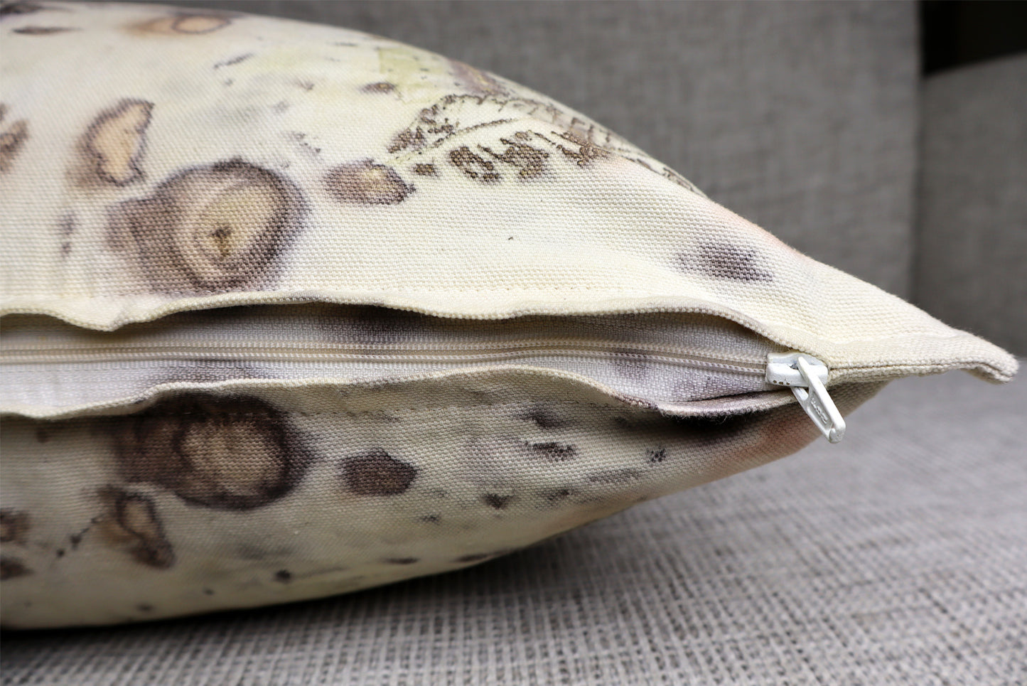 Modern elegant Pillow Cotton Handmade dyed , Natural Pigments