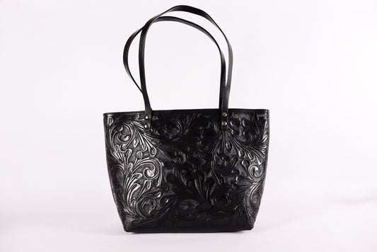 Tooled Leather Black Bag – Timeless Craftsmanship, Modern Elegance
