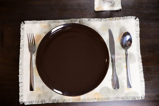 Unique original design Placemats, Set of 4 Placemats, Handmade dyed