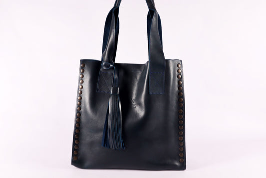 Crossbody Deep Ocean Blue Bag, Handmade Leather, Genuine Leather Women Bags.