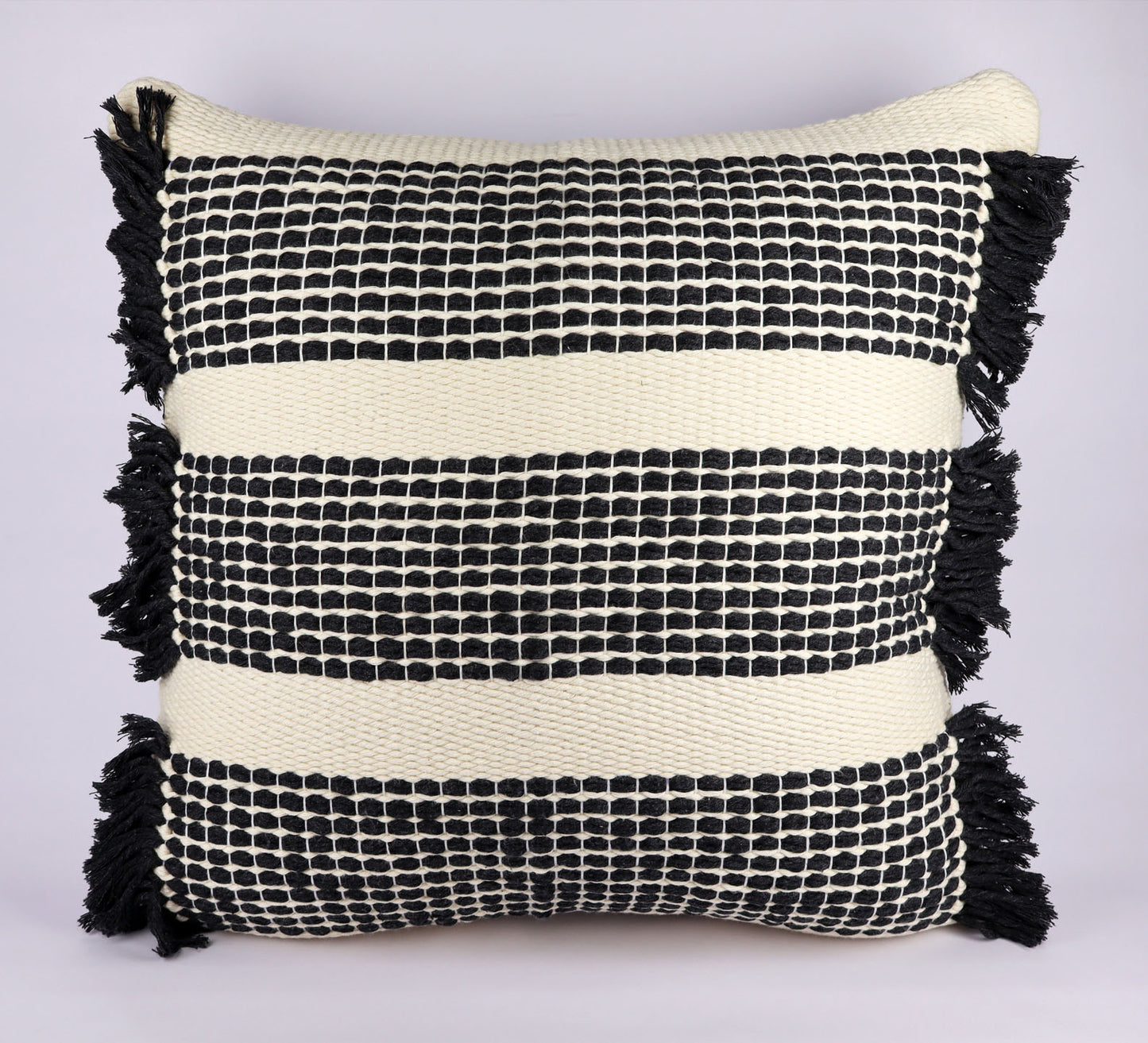 Pillow Natural Organic Color Black, Beige.