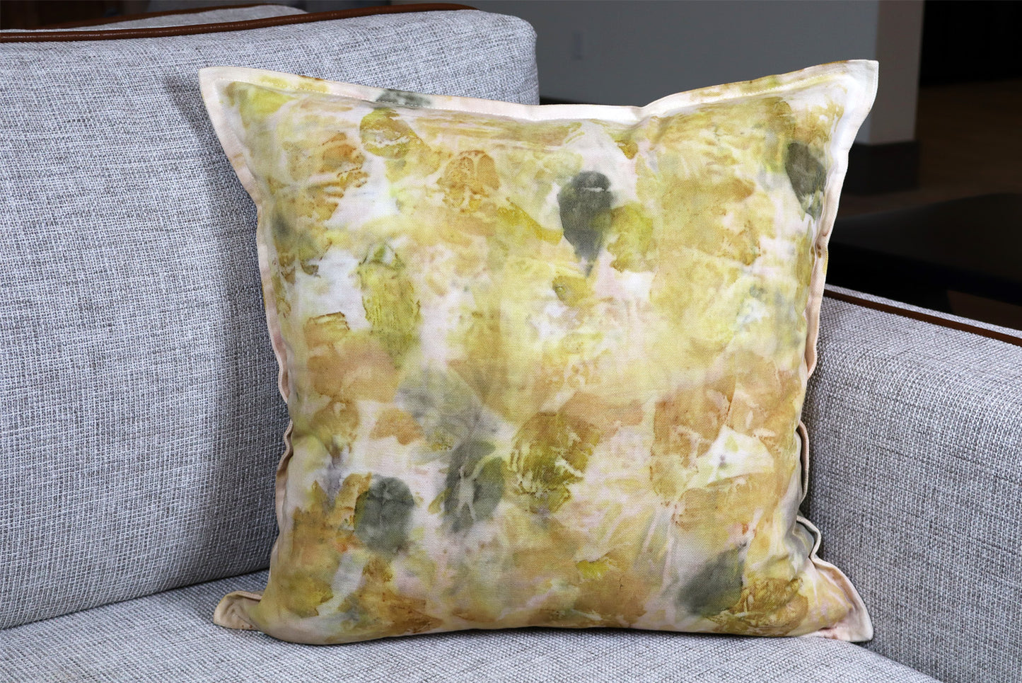 Unique original design Pillow Botanic, Natural pigments, Cotton