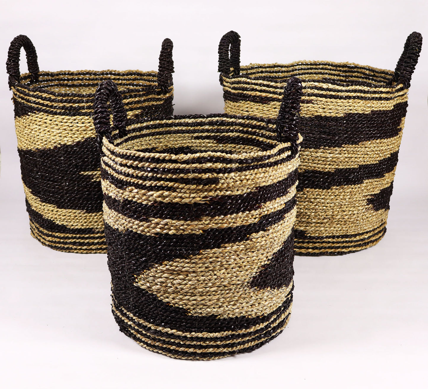 Set of 3 Natural Handwoven basket