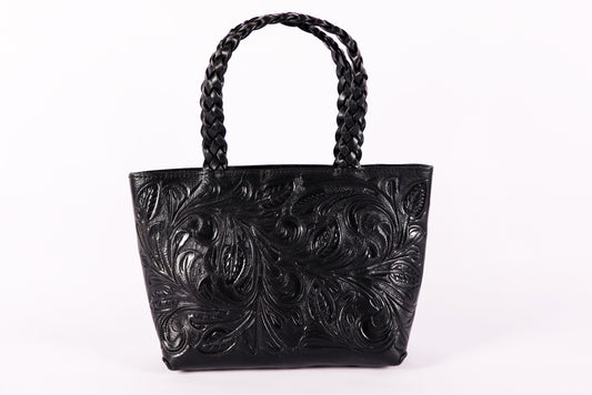 Tooled Leather Black Bag – Timeless Craftsmanship, Modern Elegance