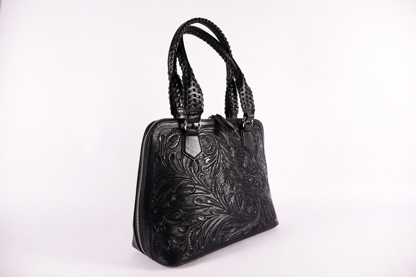 Tooled Leather Black Bag – Timeless Craftsmanship, Modern Elegance