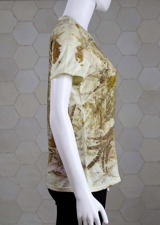 T-Shirt Original Design Ecoprint Natural Cotton Handmade dyed Women Clothing