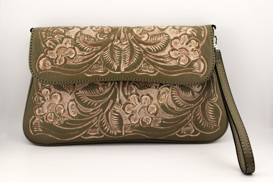 Tooled Leather Vintage Olive Bags – Timeless Craftsmanship, Modern Elegance