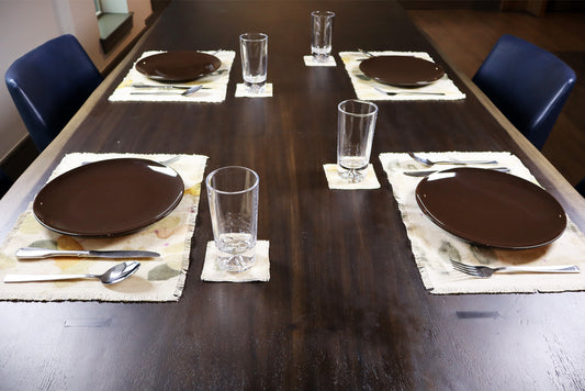 Placemats Handmade dyed, Set of 4 Placemats. Natural Cotton