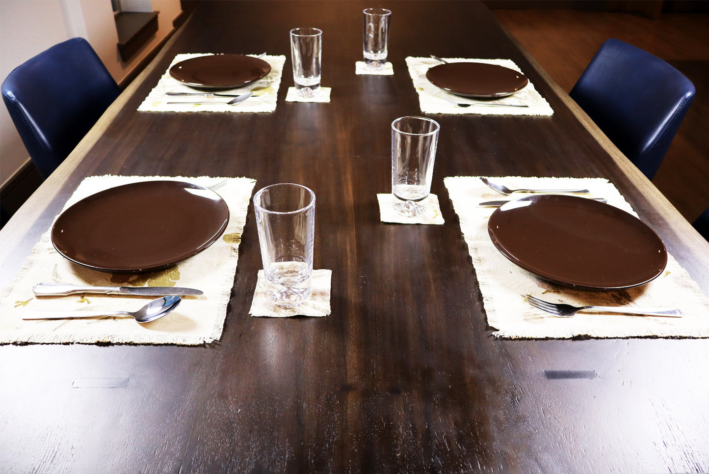 Placemats Original Lovers of Nature Organic Cotton Eco-Friendly, Set of 4 Placemats.
