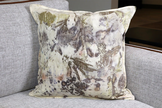 Modern elegant Pillow Cotton Handmade dyed , Natural Pigments