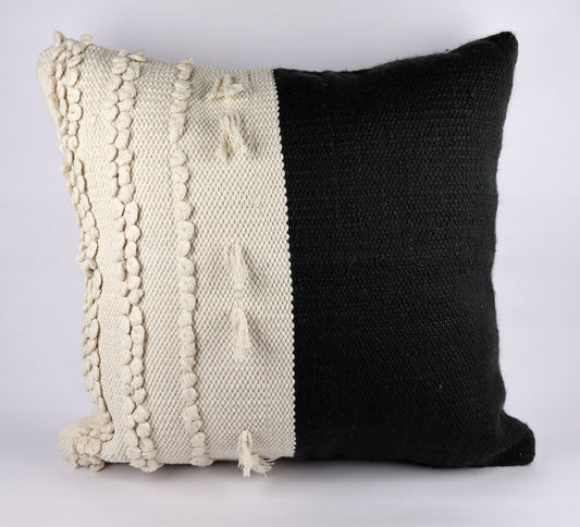 Pillow Natural Organic Color Beige, Oxford Dark Grey.