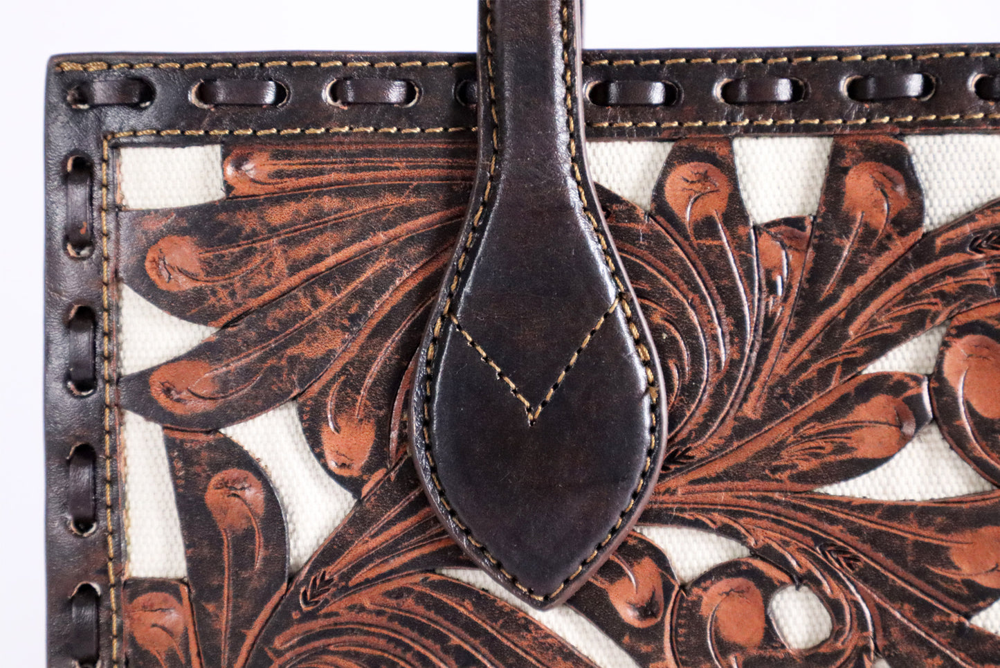 Crossbody bag, French beige Bag, woman bag, Genuine Tooled Leather bags
