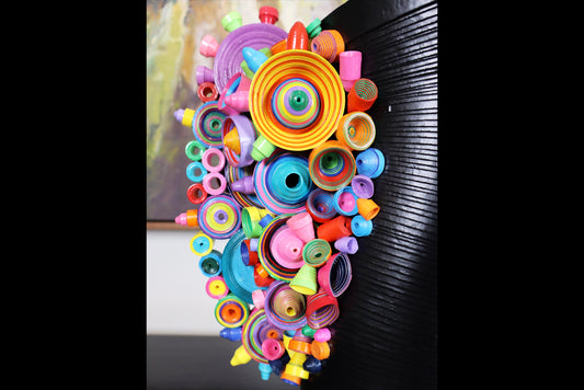 Artistic Black Paper Vase - Modern Home Décor Accent with Unique Style