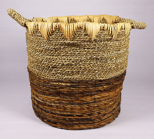 Set of 3 Natural Handwoven Beige Quebec basket