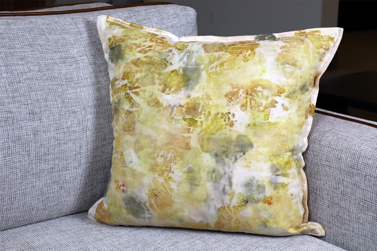 Unique original design Pillow Botanic, Natural pigments, Cotton