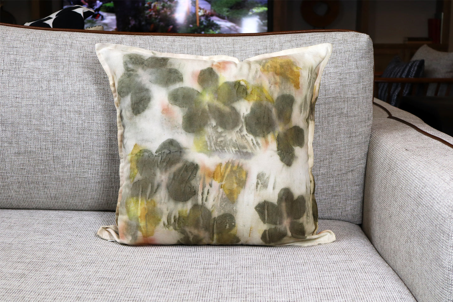 Original Pillow Botanic Eco-Friendly Organic Handmade Cotton, Natural pigments.