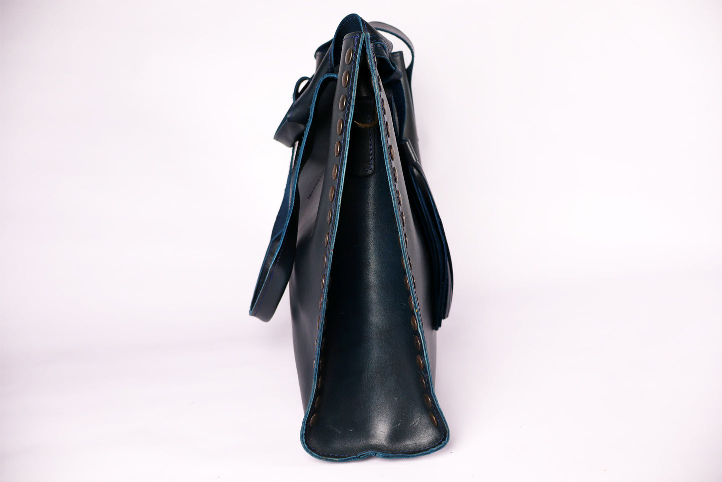 Crossbody Deep Ocean Blue Bag, Handmade Leather, Genuine Leather Women Bags.