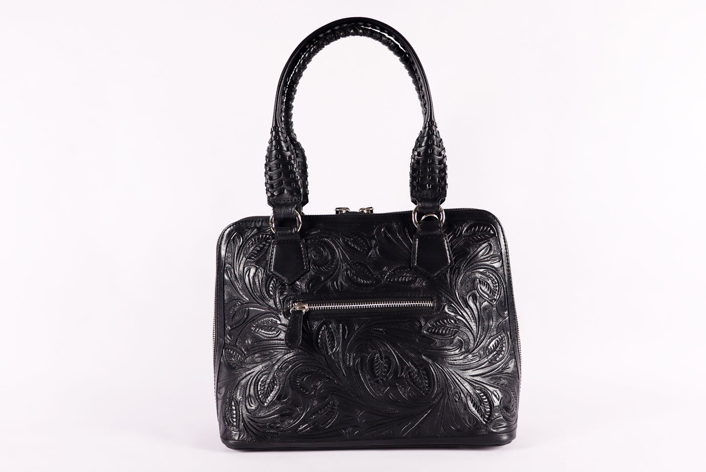 Tooled Leather Black Bag – Timeless Craftsmanship, Modern Elegance