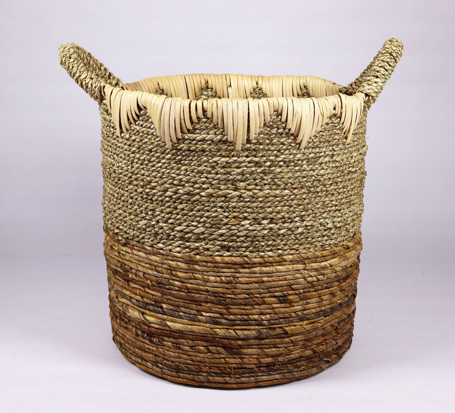 Set of 3 Natural Handwoven Beige Quebec basket