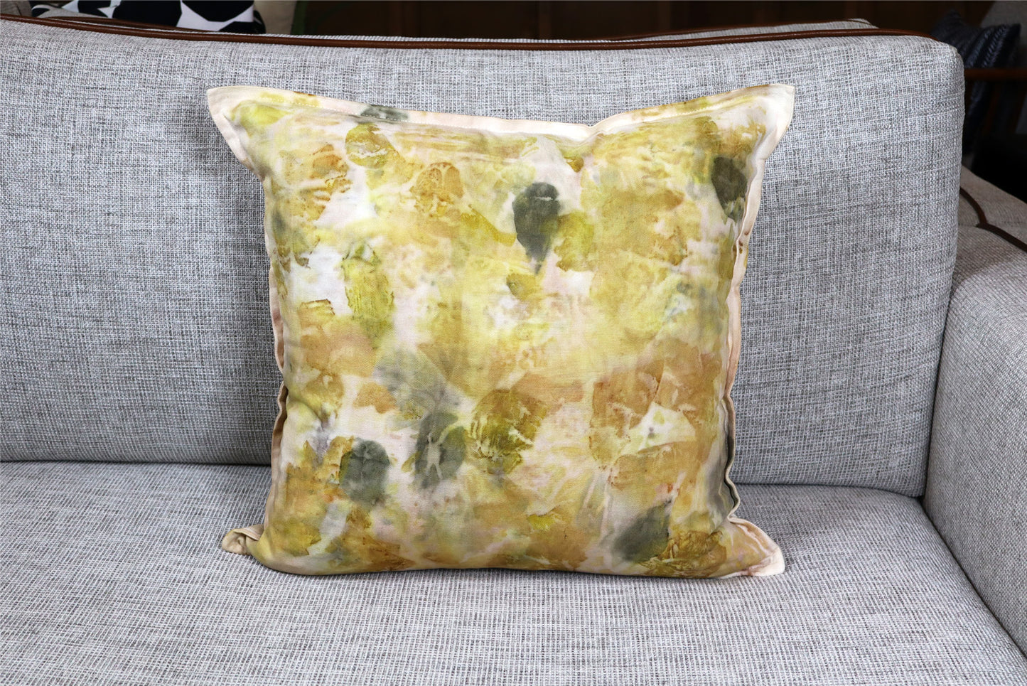 Unique original design Pillow Botanic, Natural pigments, Cotton