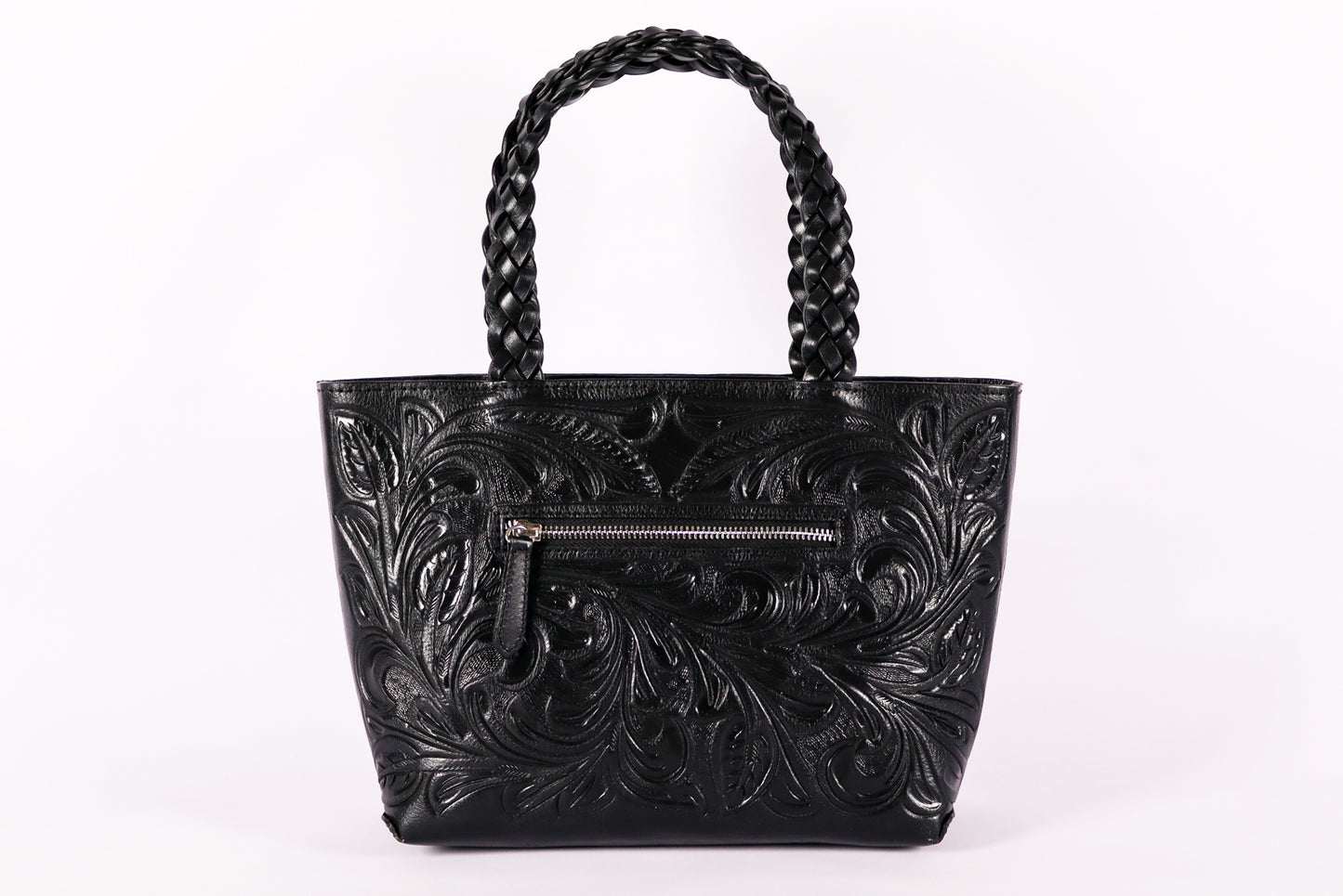 Tooled Leather Black Bag – Timeless Craftsmanship, Modern Elegance