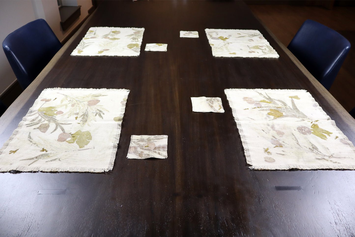 Placemats Original Lovers of Nature Organic Cotton Eco-Friendly, Set of 4 Placemats.