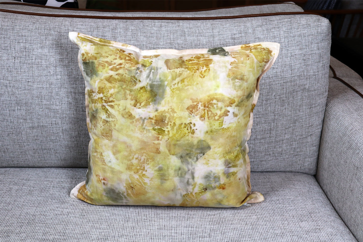 Unique original design Pillow Botanic, Natural pigments, Cotton