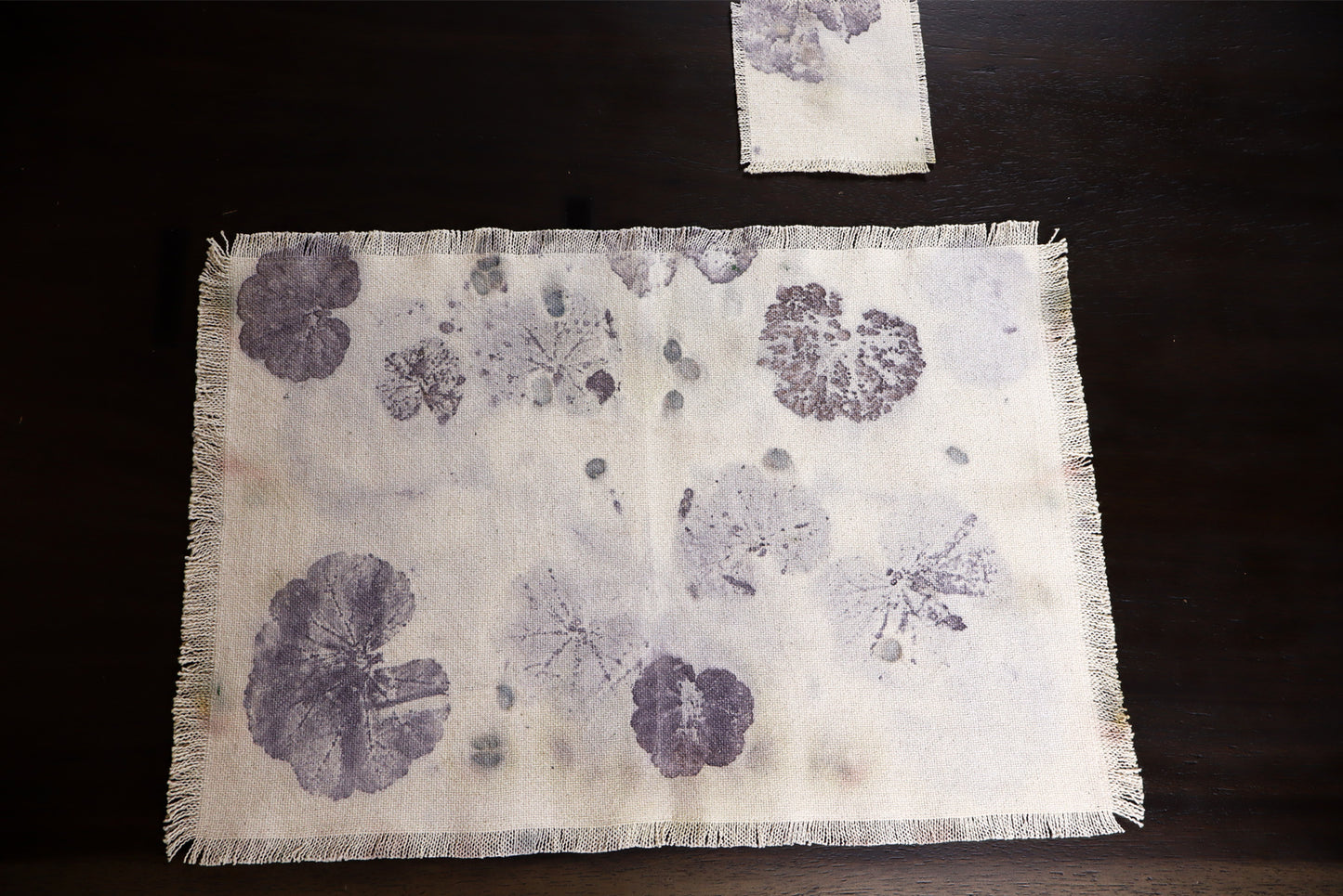 Fashion Natural Placemats Handmade dyed, Set of 4 Placemats.