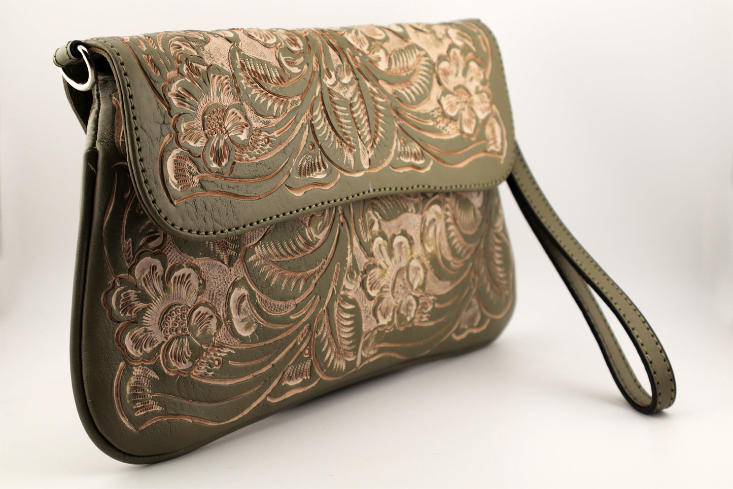 Tooled Leather Vintage Olive Bags – Timeless Craftsmanship, Modern Elegance