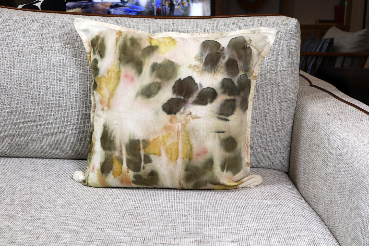 Original Pillow Botanic Eco-Friendly Organic Handmade Cotton, Natural pigments.