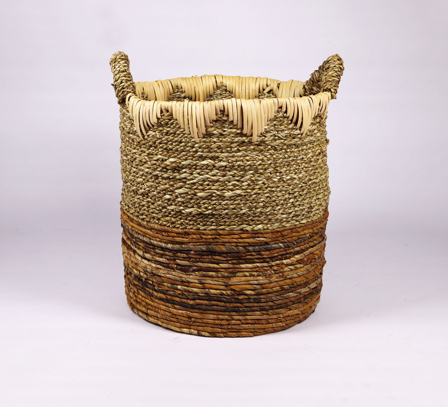 Set of 3 Natural Handwoven Beige Quebec basket