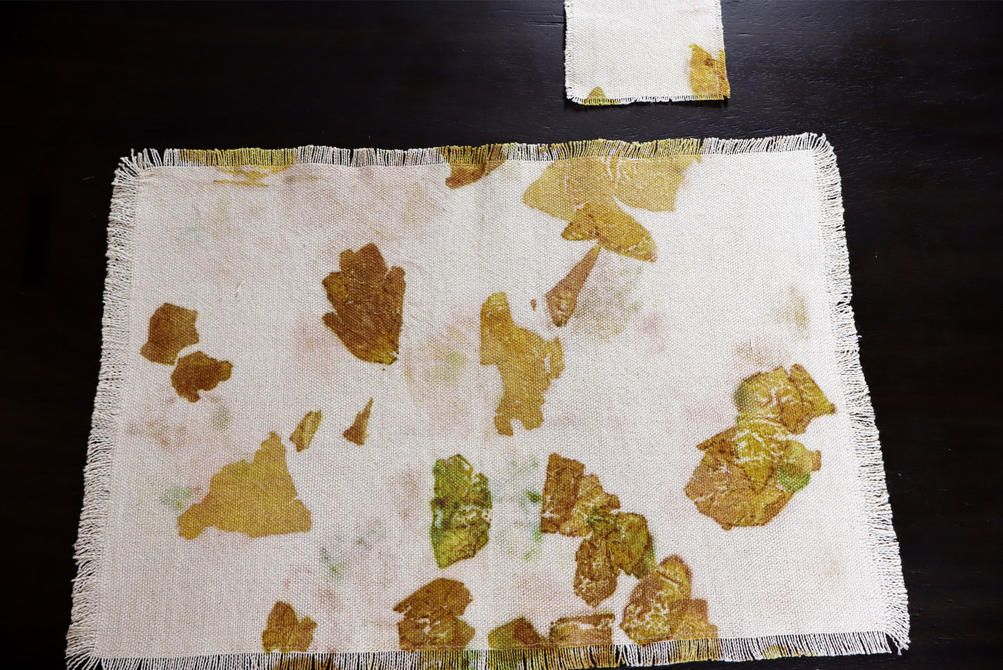Natural Cotton Placemats Handmade dyed, Handmade Placemats.