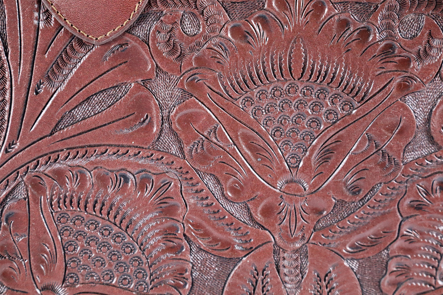 Handmade bag, tooled leather, Leather Shoulder bag, Brown Bag