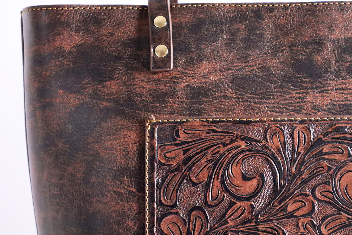 Leather Shoulder bag, Leather Women Bags, Handmade bag, tooled leather