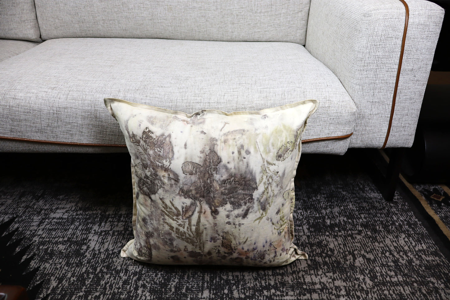 Modern elegant Pillow Cotton Handmade dyed , Natural Pigments