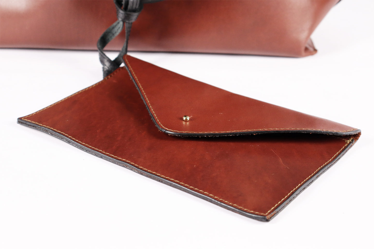 Black and brown leather bag, Leather Shoulder bag, Original Leather