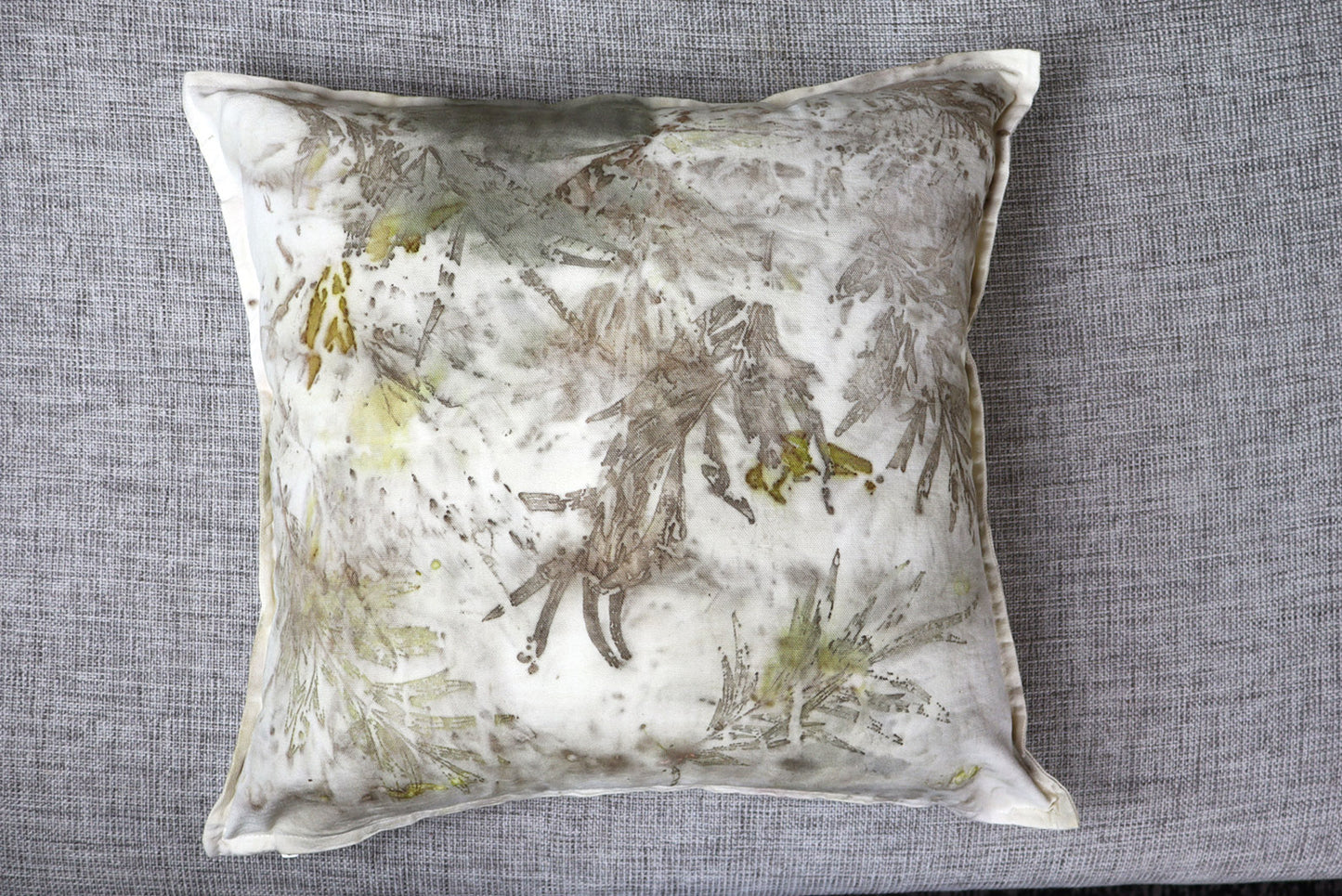 Pillow Handmade dyed Artisanal Technique Handmade Cotton, Natural pigments