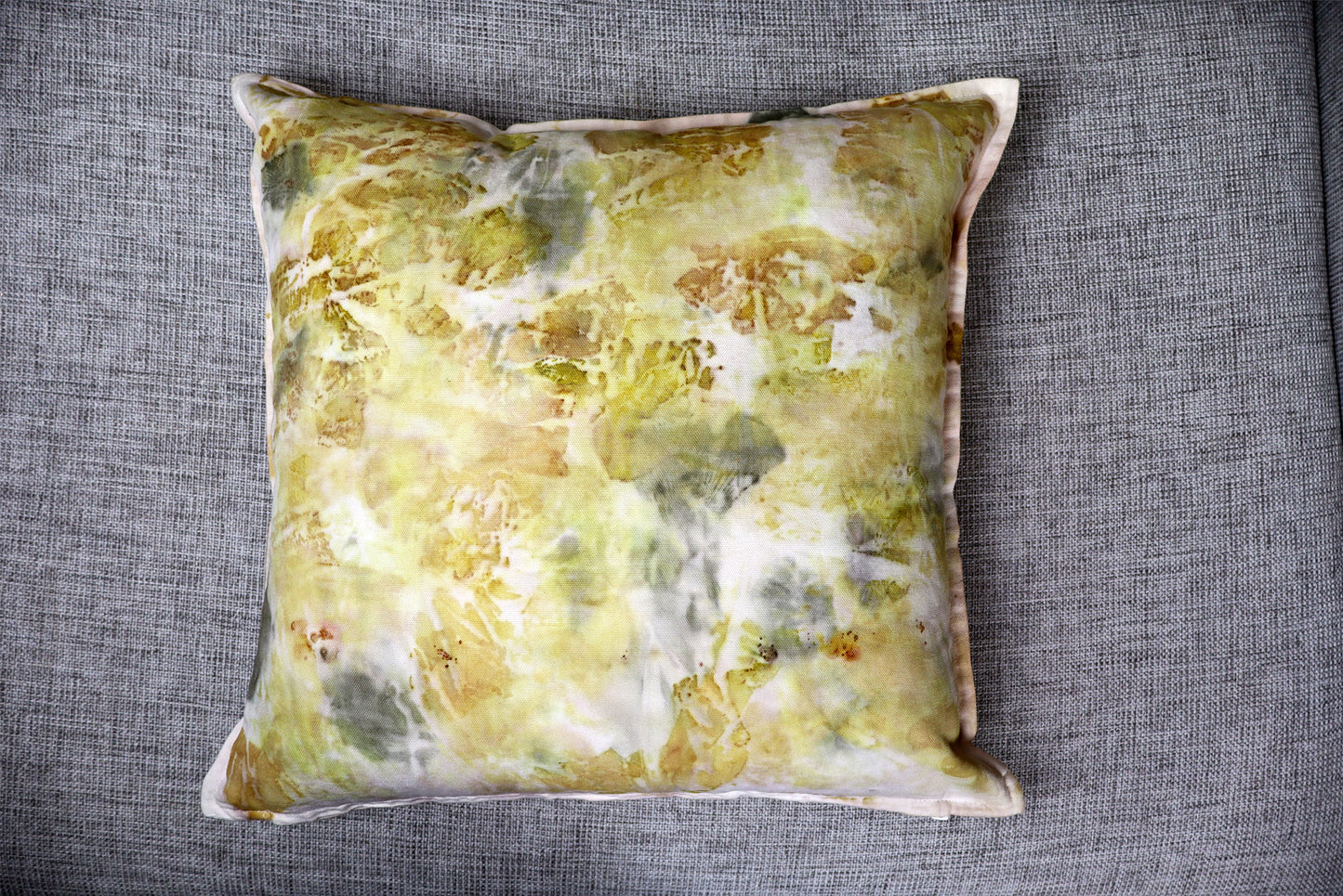 Unique original design Pillow Botanic, Natural pigments, Cotton