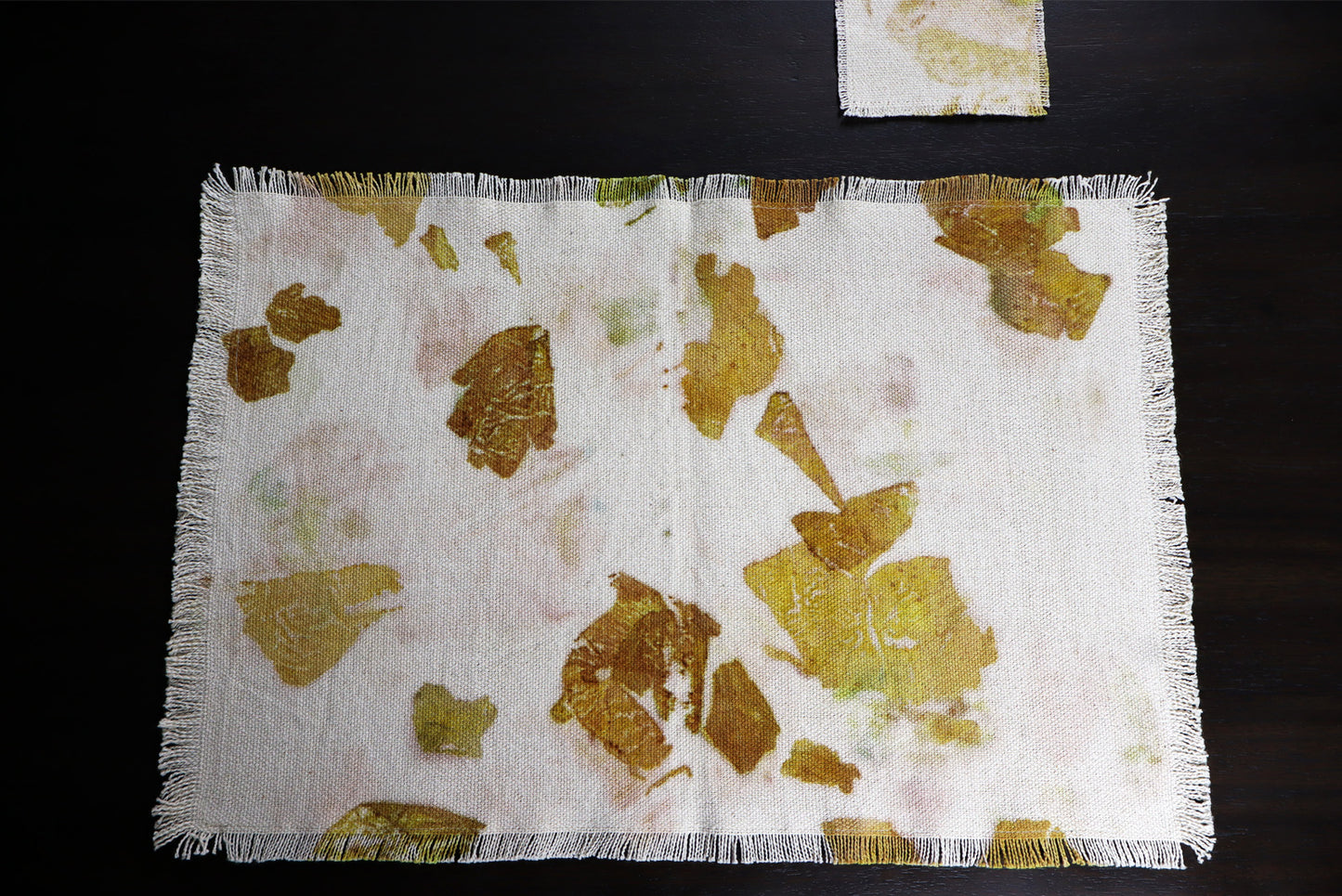 Natural Cotton Placemats Handmade dyed, Handmade Placemats.