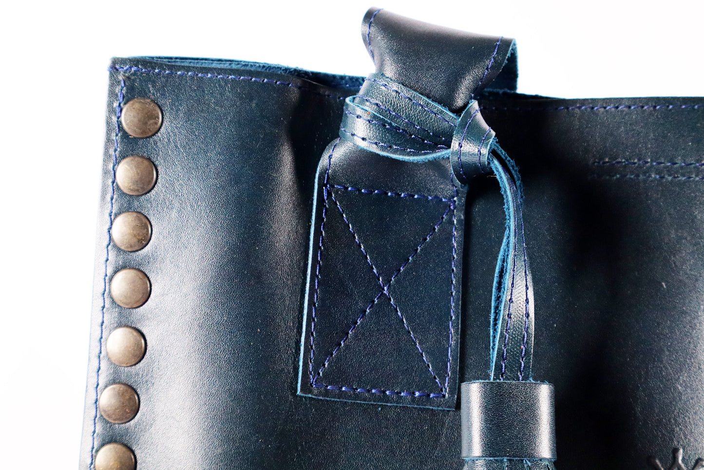 Crossbody Deep Ocean Blue Bag, Handmade Leather, Genuine Leather Women Bags.
