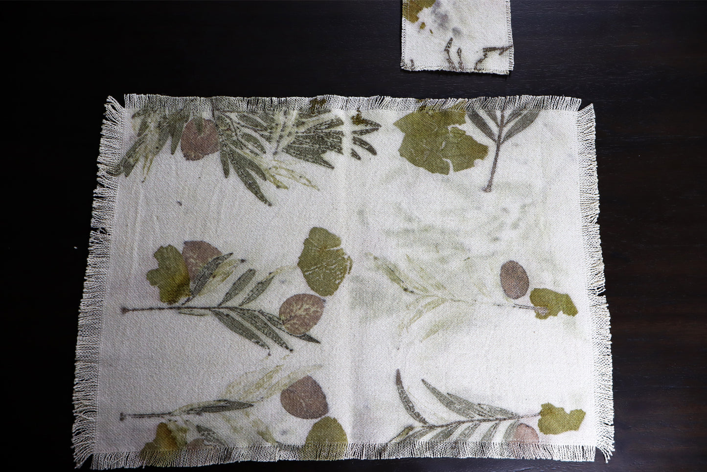 Placemats Original Lovers of Nature Organic Cotton Eco-Friendly, Set of 4 Placemats.