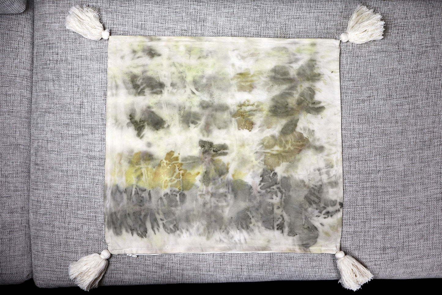 Ecoprint Nice Pillow, Original Design, Eco-Friendly, Organic Cotton, Handmade Dyed
