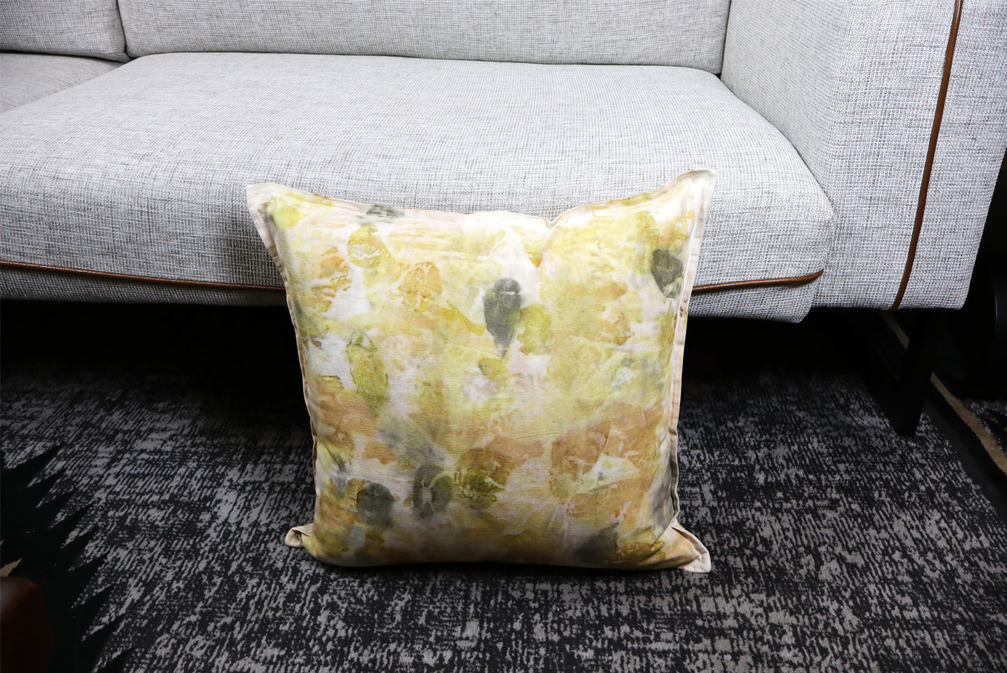Unique original design Pillow Botanic, Natural pigments, Cotton