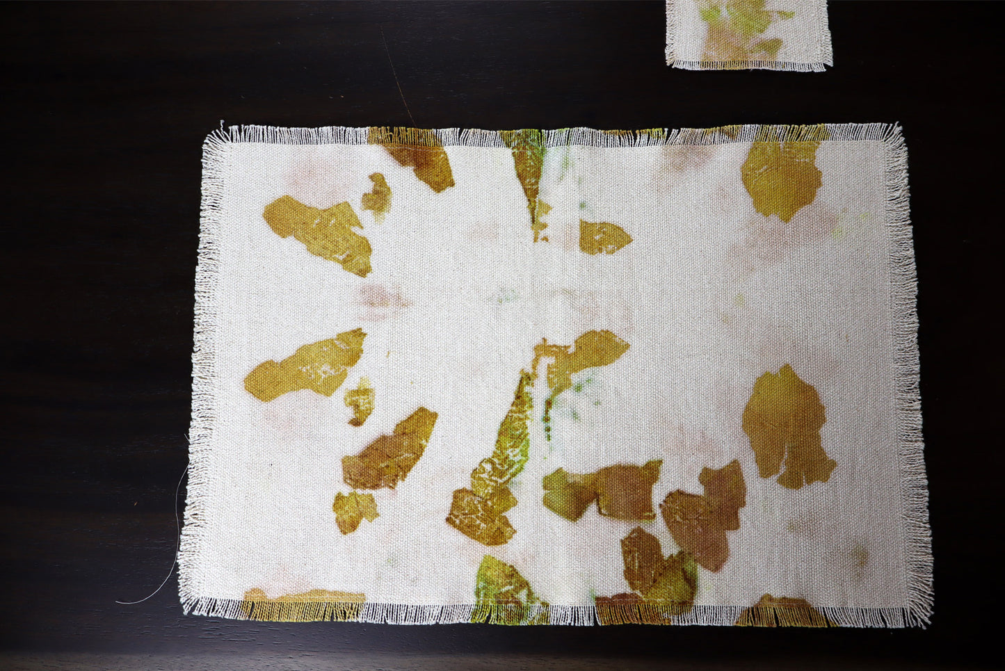 Natural Cotton Placemats Handmade dyed, Handmade Placemats.