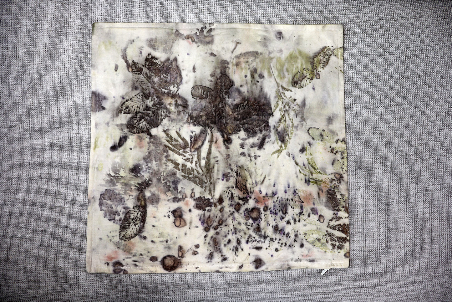 Modern elegant Pillow Cotton Handmade dyed , Natural Pigments