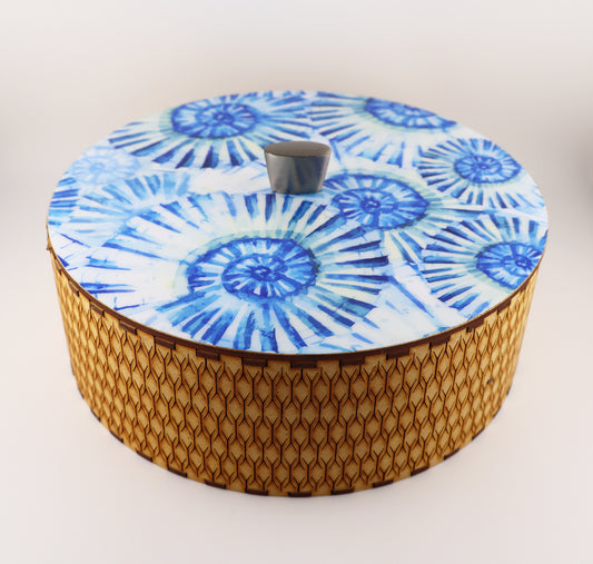 Tortillla Warmer, Snails Contemporary design, Handmade Wood.