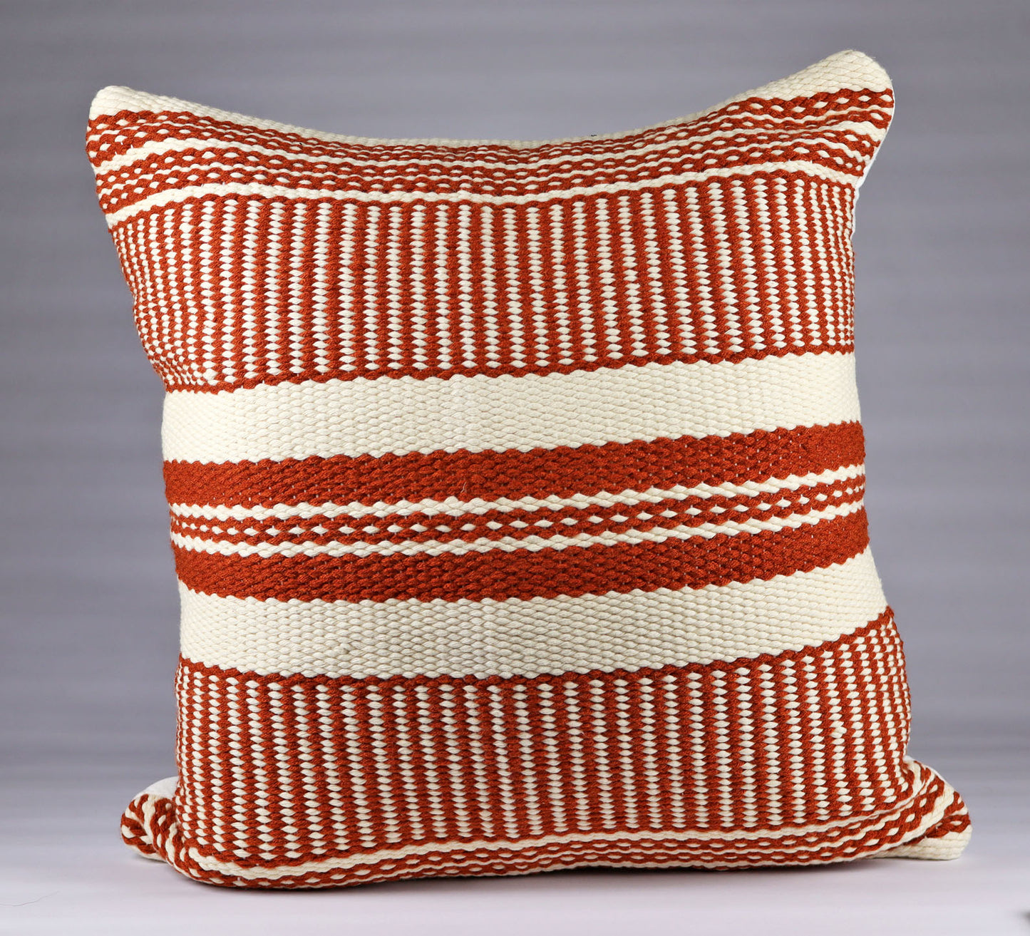 Pillow Natural organic Red and Beige colors.