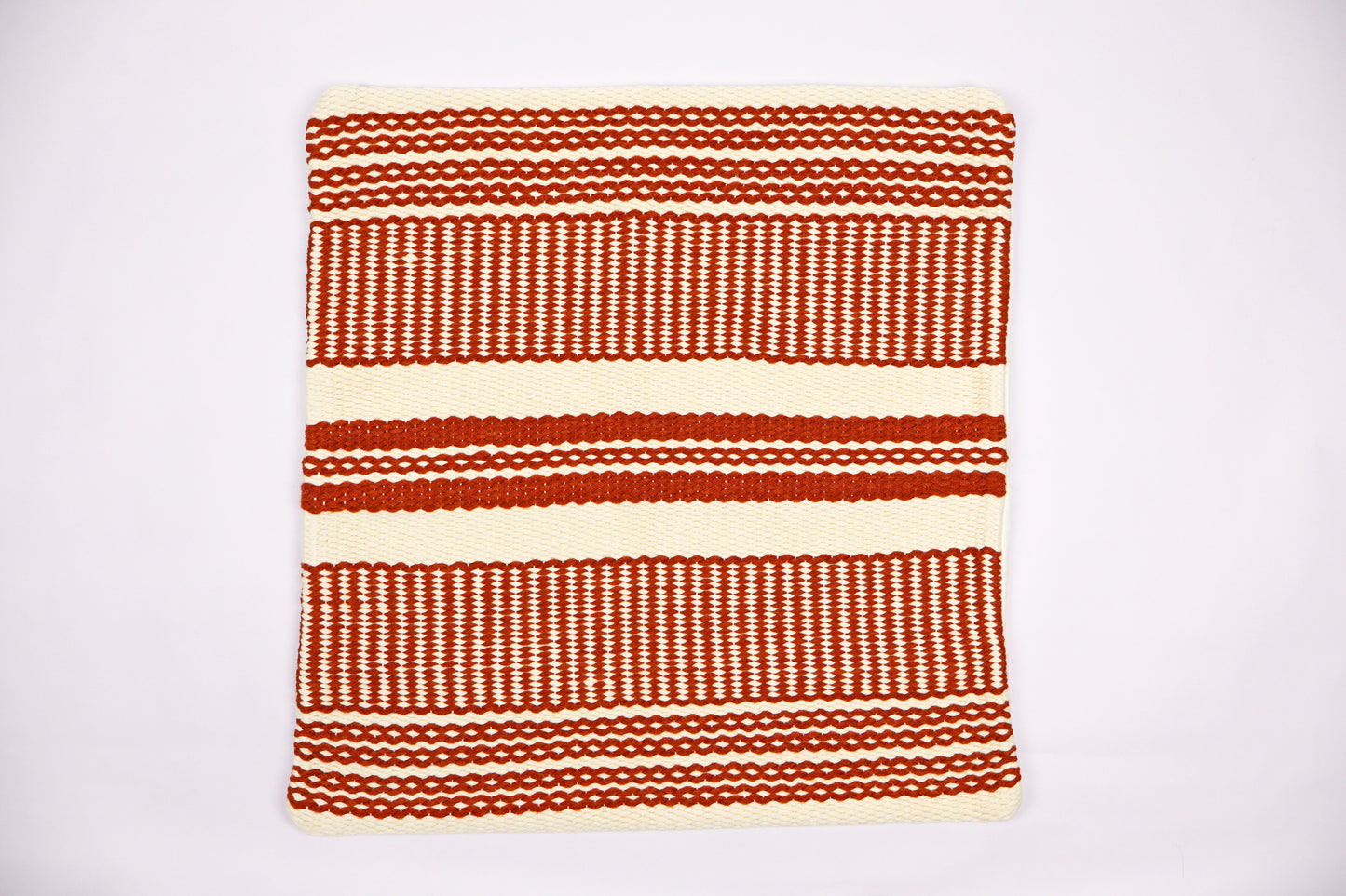 Pillow Natural organic Red and Beige colors.