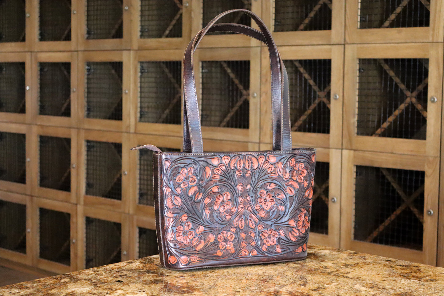 Tooled Leather French beige Bag – Timeless Craftsmanship, Modern Elegance