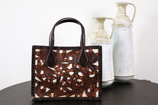 Crossbody bag, French beige Bag, woman bag, Genuine Tooled Leather bags